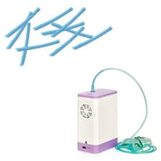 10Pcs Oxygen Tube Support for Portable Oxygen Concentrator Oxygen Hose Nasal Cannula Oxygen Tubes Straightener Oxygen Tubing Strain Reliefs, Sky Blue