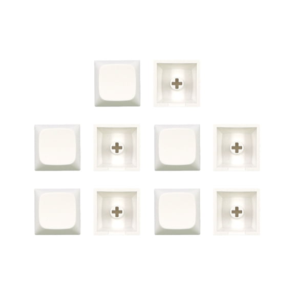 10Keys PBT Keycap XDA Profile 1U Not Engraving Blank Key Cover Unique Character Key Button for Mechanical Keyboards
