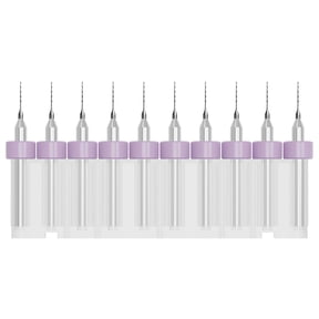10-Pack (0.3mm) Micro PCB Drill Bits - 1/8" Shank Tungsten Carbide Twist Bits - Precision Spiral Flute for CNC Engraving, Jewelry & PC Boards
