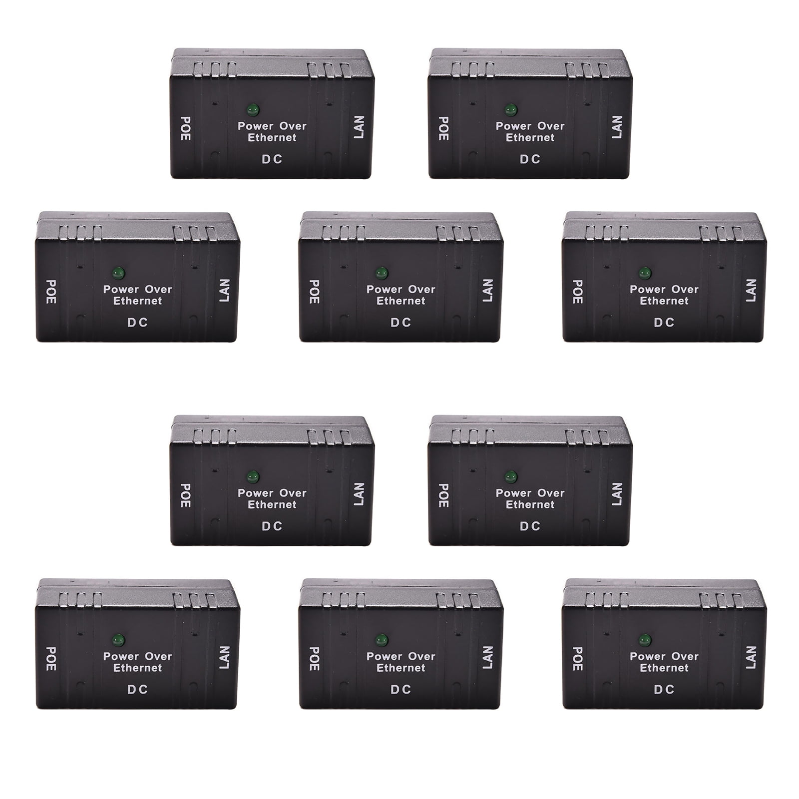 10Pcs POE Injector Splitter 10/100M Ethernet, Compact Design for IP ...
