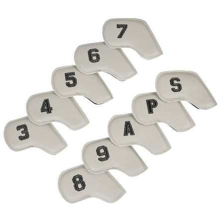 10Pcs PU1eatherGolfs Iron Club Head Cover Putter Protector Golfs Supplies