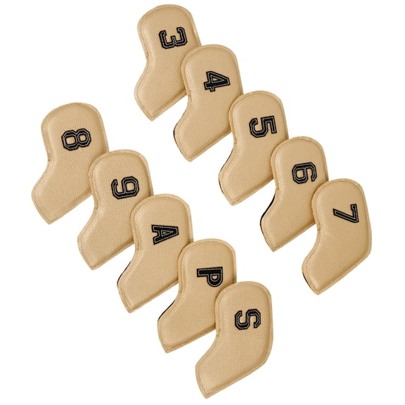 10Pcs PU1eatherGolfs Iron Club Head Cover Putter Protector Golfs Supplies