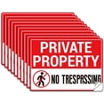 thumbnail image 1 of 10Pcs PVC Private Property No Trespassing Sign Sticker 7x5.1 Inch Self-Adhesive Private Property No Trespassing Label Tags Sticker for Person No Trespassing Signs for House Home Business, 1 of 7