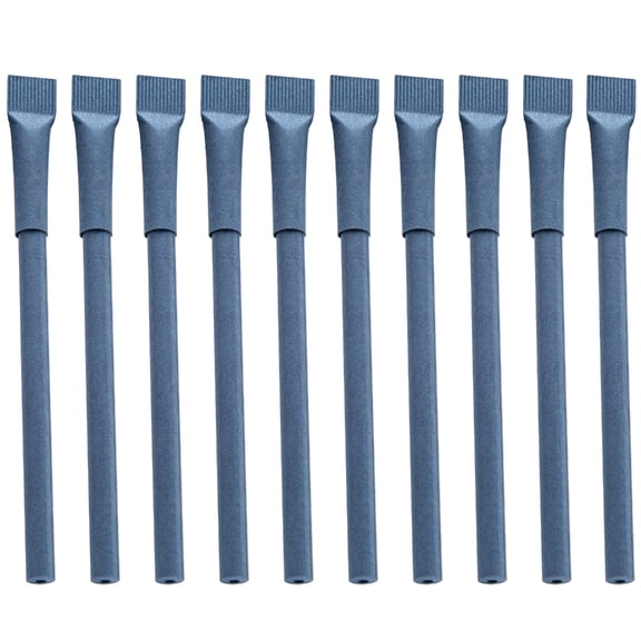 10Pcs Paper Ballpoint Pen Recyclable Biro Pen 1.0mm Write Smoohtly for Office
