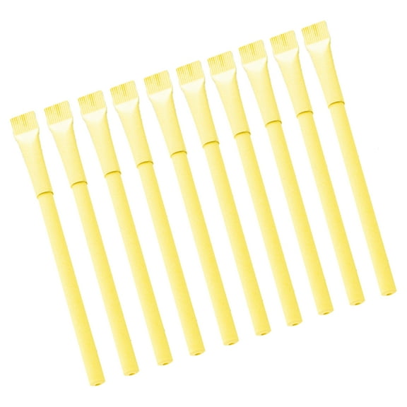 10Pcs Paper Ballpoint Pen Recyclable Biro Pen 1.0mm Write Smoohtly for Office