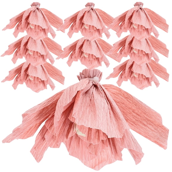 OFFIGAM Paper Flowers Decor Pink Stereoscopic Background Design for Diy Craft 10Pcs 7.9X7.9X2In