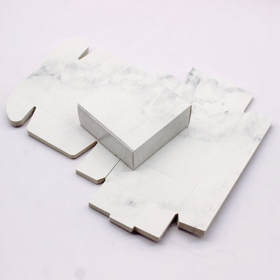 10Pcs Paper gifts package box 7.5x7.5x3cm white DIY Christmas window candy wedding favors jewelry party suppiles wrapping box marbling plane box 7.5x7.5x3cm 10pcs