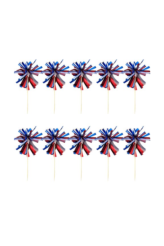10Pcs Party Picks Independence Day Dessert Sticks, Fun Patriotic Cake Decorations for Cupcakes Fruit and Snacks, Perfect for Holiday Gatherings and New Home Celebration Gifts