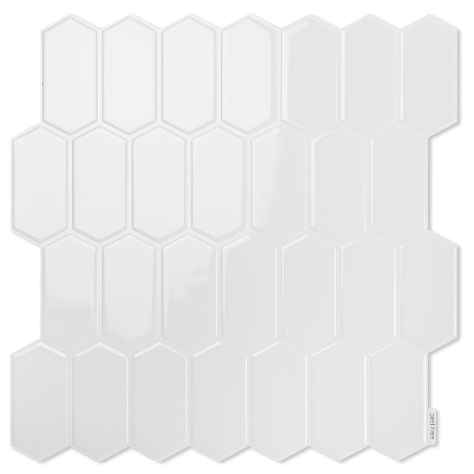 10Pcs Peel and Stick Backsplash,12'' x 12'' Heavy-Duty Self-Adhesive Vinyl Wall Tiles for Kitchen,Bathroom