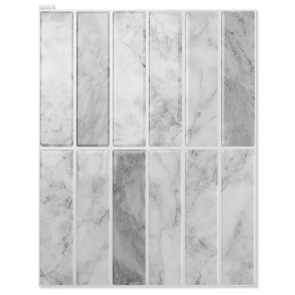 10Pcs Peel and Stick Backsplash Tile,11.4'' x 9'' Subway Tile,Self-Adhesive Wall Tiles for Kitche,Bathroom,RV,Thicker Design in Gray