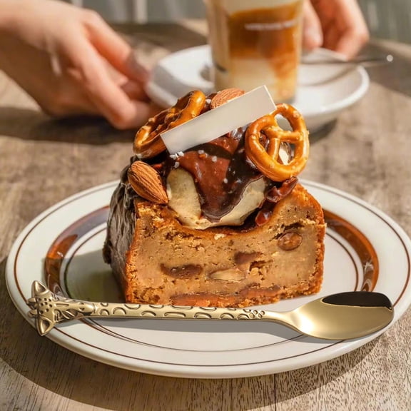 10Pcs Personalized Giraffe Spoon! Yrmaups Stainless Steel Dessert Spoons, Personalized Giraffe Heavy-Duty Mixing Spoon, Cake and Ice Cream Spoon for Baking, Coffee, Kitchen