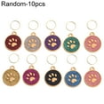 thumbnail image 1 of 10Pcs Pet Dog Cat ID Tag Round Claw Engraved Collar Pendant Key Holder Bag Decor, 1 of 7