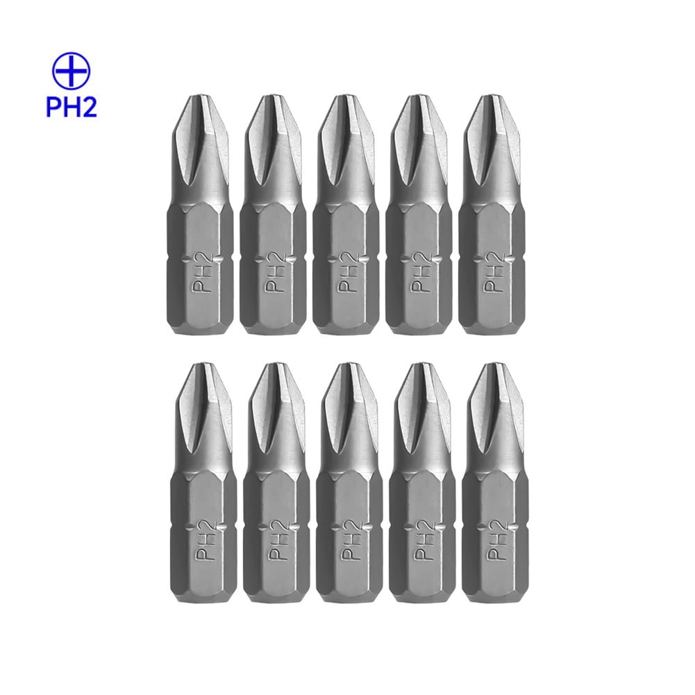 10Pcs Ph1 Ph2 Ph3 Alloy Steel Screwdriver Bit Set 25Mm Drill Impact ...