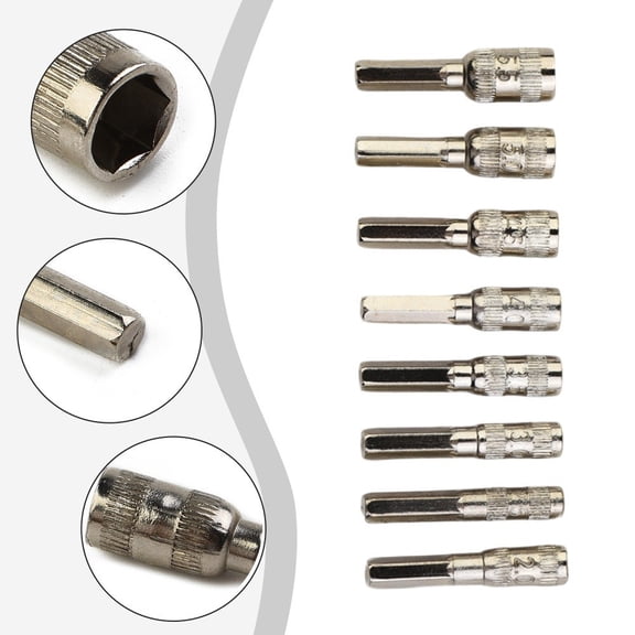 10Pcs Ph2 2.5Mm-5.5Mm Socket Screwdriver Bits Hex Shank Nut Driver For Diy Tightening Nut Bolt For Repairing Tool Wrench Tool 3Mm