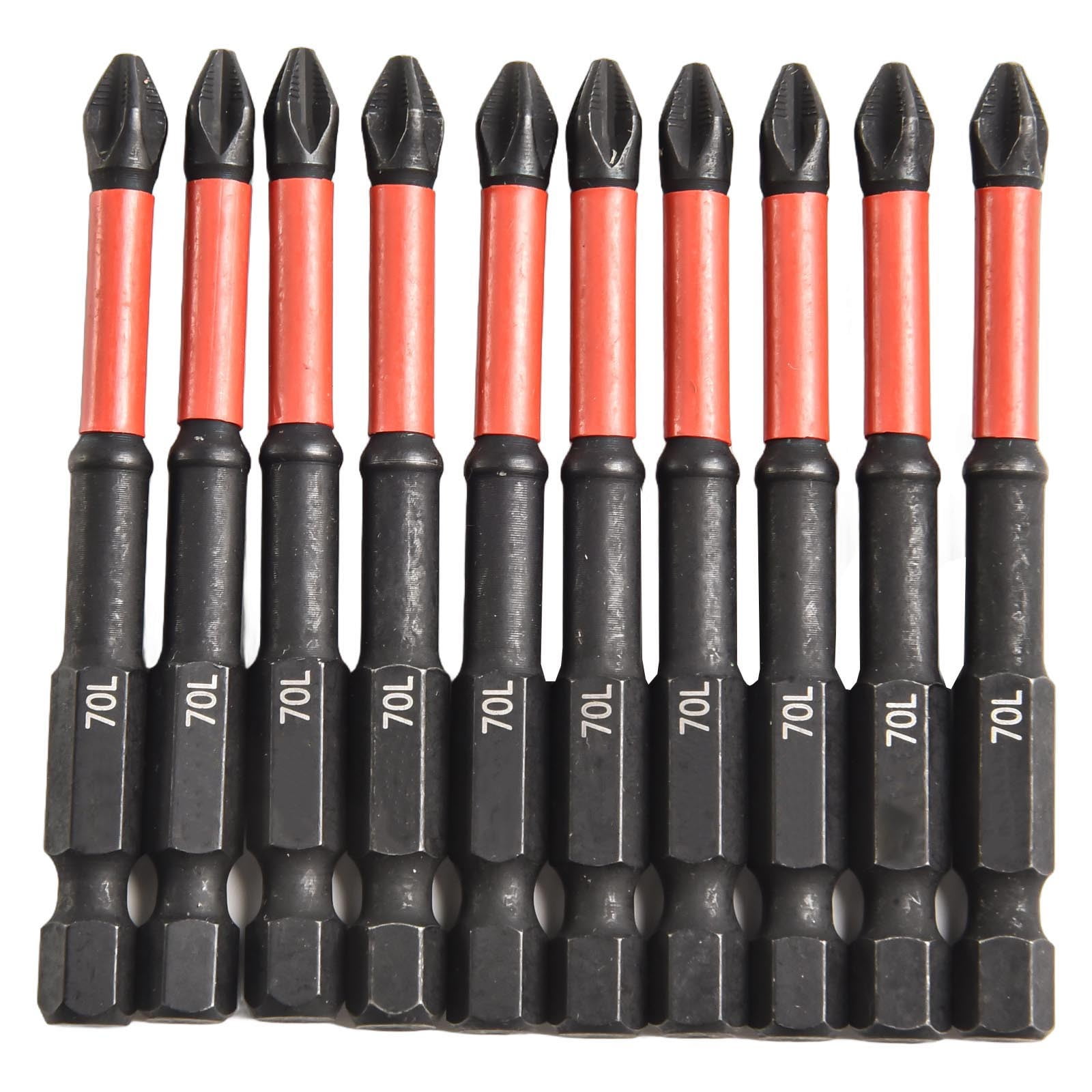 10Pcs Ph2 Magnetic Screwdriver Bit Set Anti-Slip Long Driver Drill Bits 1/4Inch Hex Shank Quick Change For Manual Screwdrivers 70Mm Fangkenuo
