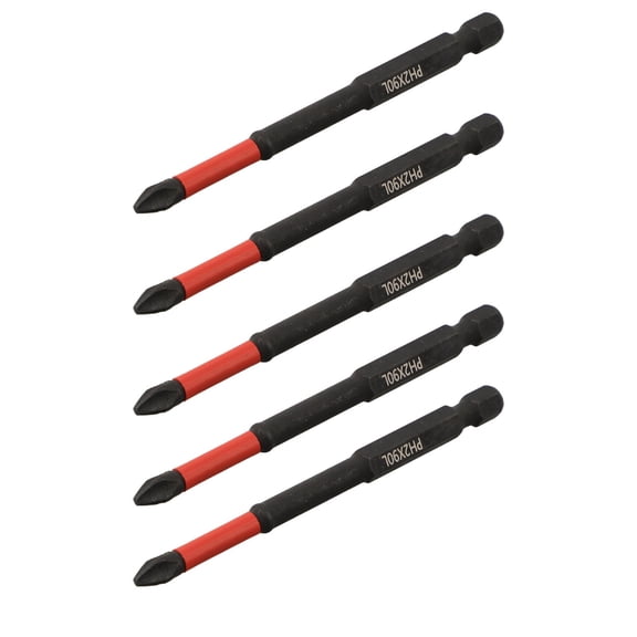 10Pcs Ph2 Magnetic Screwdriver Bit Set Anti-Slip Long Driver Drill Bits 1/4Inch Hex Shank Quick Change For Manual Screwdrivers 90Mm Fangkenuo