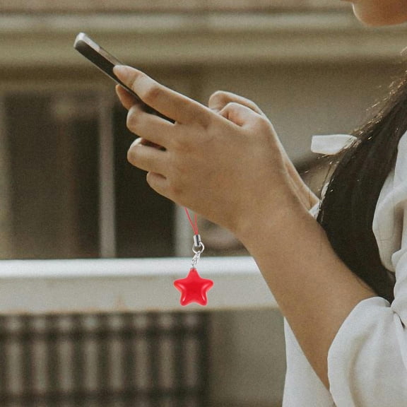 LITINKIMI 10Pcs Star Phone Charm with Easy Attachment for Phone Strap Keychain and Decorative Pendant