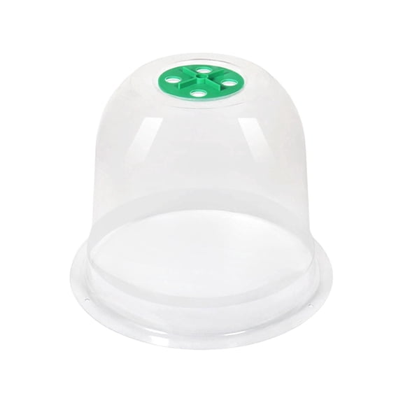10Pcs Plant Cloche Dome Garden Protector, Clear Plastic Nursery Pot Cover with Ventilation Holes, Frost Guard Cold Frame for Seedling Propagation, Humidity Dome for Greenhouse & Indoor Balcony