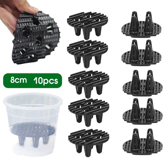 10Pcs Plant Pot Elevator, Round Plant Pot Risers,Plastic Flower Pots Feet Inserts for Indoor Outdoor Planter Support, Pots Feet for Outdoor PlantPots for Home Office Windowsill Herb Gardens