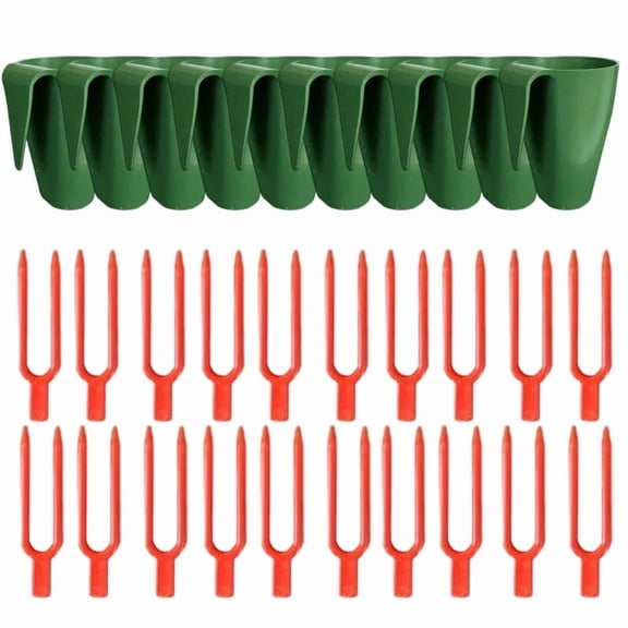 10Pcs Plant Rooting Propagation Cups Abs Wall Hanging Air Layering Pods With Fixing Stakes For Garden Indoor(Green-6Cm)