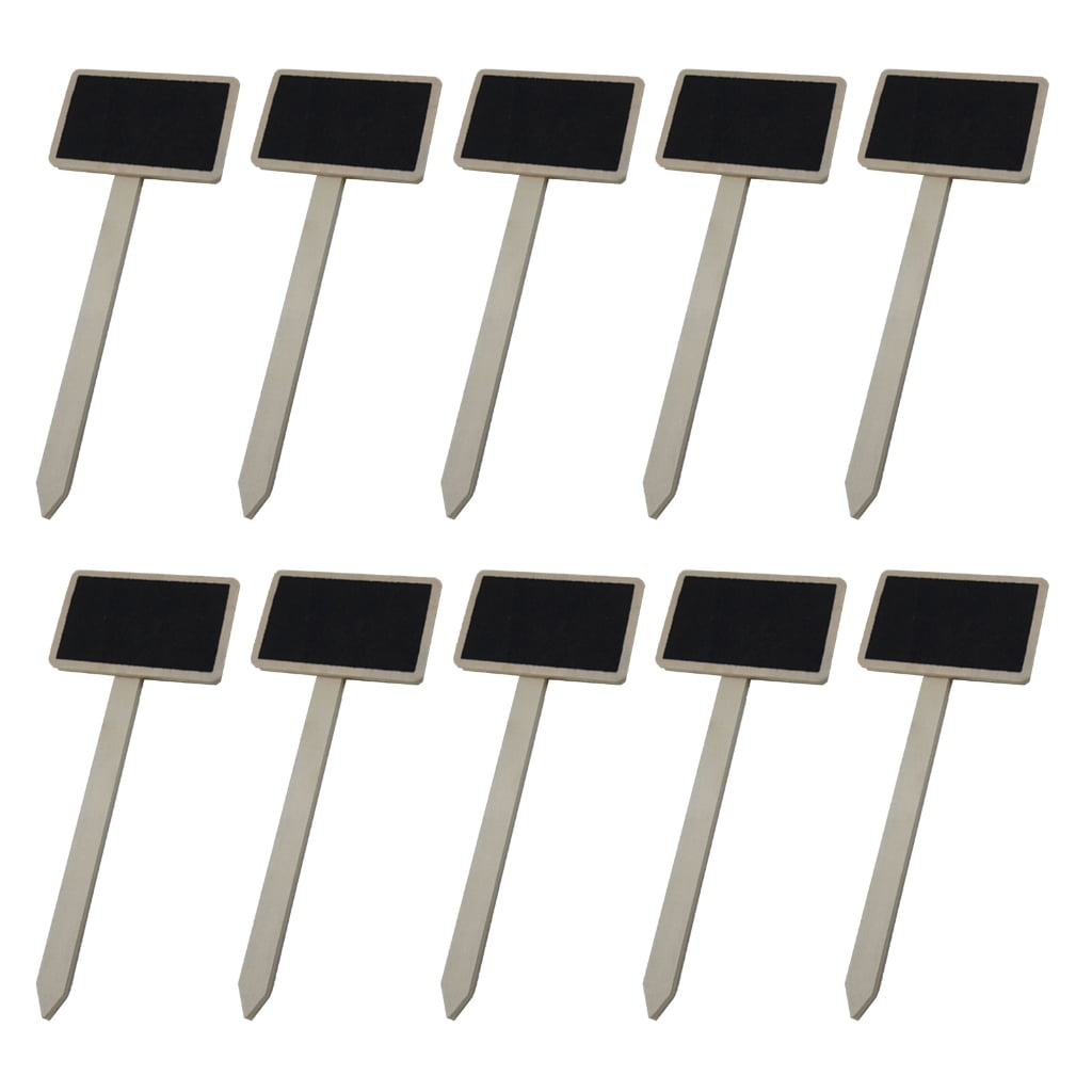 10Pcs Plant Sign Wood Plant Stakes for Labelling, Wood Chalkboard Sign ...