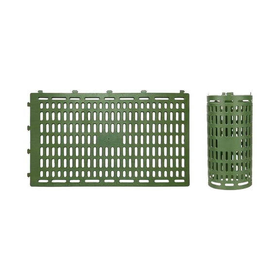 10Pcs Plant Trunk Protectors, Weather-Proof Plastic Tree Guard Expandable Nursery Mesh Tree Bark Protector with Built-In Locking Hooks for Stacking