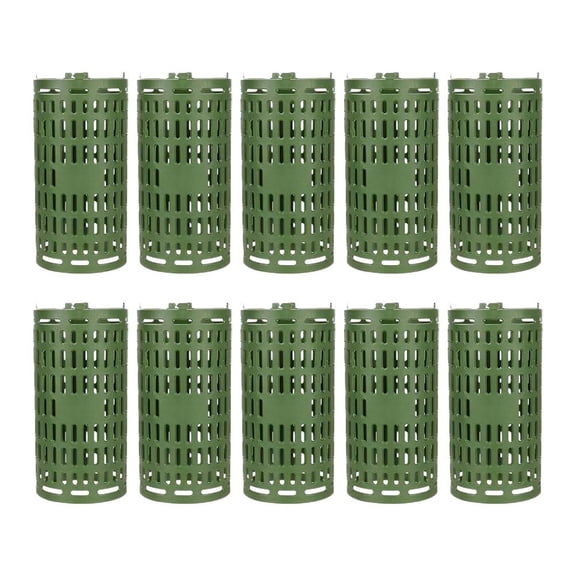 10Pcs Plant Trunk Protectors, Weather-Proof Plastic Tree Guard Expandable Nursery Mesh Tree Bark Protector with Built-In Locking Hooks for Stacking