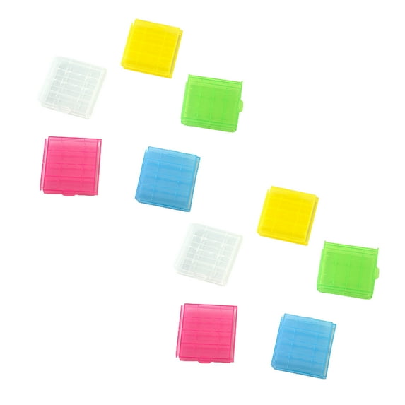 10Pcs Plastic Case Holder Storage Box for 14500 AA Container Bag Case Box Case Transparent