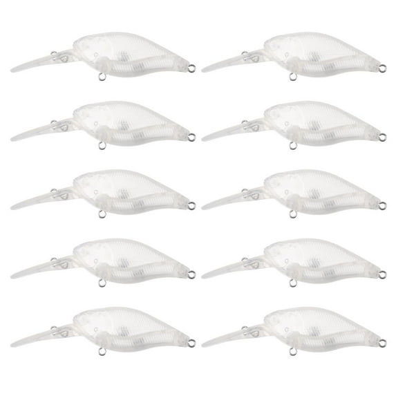 10Pcs Plastic Crankbait Blank Minnows Unpainted Hard Bait Fishing Lure Fake Bait Fishing Wobbler
