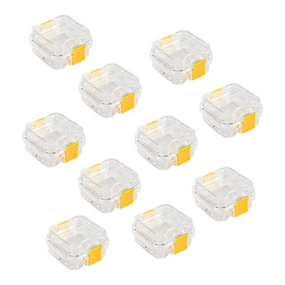 10Pcs Plastic Denture Tooth Box with Film High Quality Storage Dental Implant Membrane