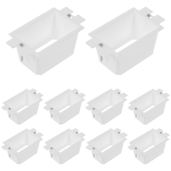 10Pcs Plastic Electrical Outlet Box Extenders Heat Proof Power Outlet Box Extenders Lightweight Single Gang Box Extenders for Power Switch Receptacles