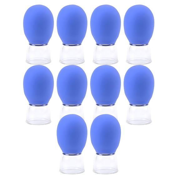 10Pcs Plastic Face Cupping Cup Set Silicone Massage Vacuum Suction Cupping Cups