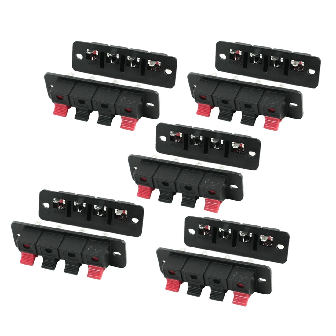 10Pcs Plastic Housing One Row 4 Pin 4 Position Speaker Terminal Board ...