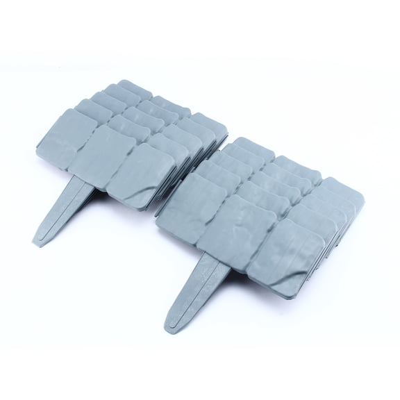 10Pcs Plastic Imitation Stone Effect Garden Fence Lawn Landscape Edging Border