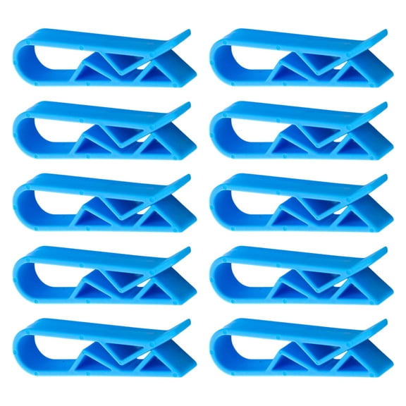 10Pcs Plastic Kitchen Garbage Bin Clips,Washroom Trash Can Bag Clips,Waste Basket Garbage Bin Clamp,Sturdy Anti-Slip Fixation Clip Holder,For Kitchen Home Hotel,0.59x2.16 inch(Sky Blue)