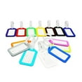 thumbnail image 1 of 10Pcs Plastic Luggage Tags, Id Name Address Cards for Suitcase Travel, Duffle Bag Labels with Strap, Random Color Assortment for Identification, 1 of 1