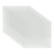 Plastic Mesh Canvas Sheets Blank Canvas White for Embroidery Needlepoint, Knit Crochet Yarn Crafting, 7.87x7.87