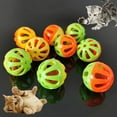 thumbnail image 1 of 10Pcs Plastic Noisy Cat Toy Balls with Bell Kitten Toy Assorted Color Size, 1 of 7