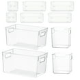 thumbnail image 1 of 10Pcs Plastic Pantry Organization and Storage Bins with Drawer Organizers Clear Fridge Organizer for Kitchen Snack Cabinet Freezer Countertops, 1 of 7