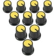 thumbnail image 1 of 10Pcs Plastic Potentiometer Volume Control Rotary Knob Knurled Shaft Yellow, 1 of 4