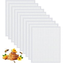 ‌10Pcs Plastic Queen Excluder 20x16" - 10 Frame Honey Bee Trapping Net for Beekeeping Supplies (White)