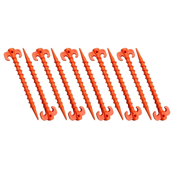 10Pcs Plastic Screw Tent Pegs for Fixing Camping Tent Rain Tarps Outdoors Camping Tent Stakes Tent Heavy Duty Tent Nails
