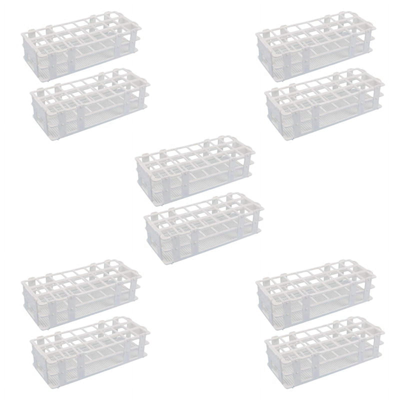 10Pcs Plastic Test Tube Rack 24 Holes Lab Test Tube Rack Holder for ...