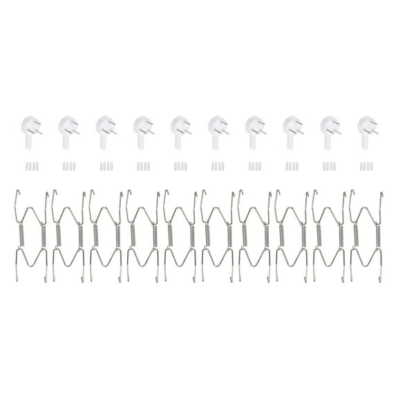Uxcell 10 Pcs Plate Hanger 4'' x 1.5'' Stainless Steel Invisible Wall Plate Hangers with 10 Pcs Wall Hooks Silver