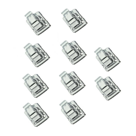 10Pcs Plated Latches with Toggle Closure for Toolboxes, Heavy-Duty Stainless Steel Box Small Lock