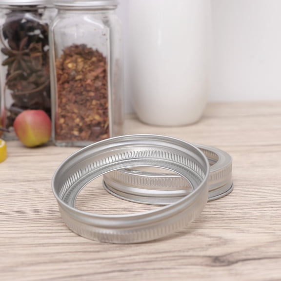 LITINKIMI Plated Silver Screw Bands Rings for Jars Dishwasher Safe Multi-Purpose 10Pcs