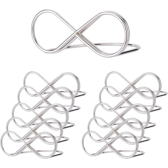 10Pcs Platinum Table Number Holder Stands Wedding Seating Labels Place Card Clips Name Setting Place Card Holders Photo Picture Cards Display Stand for Party 2.87x2.26x1.06inch