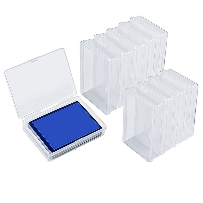 10Pcs Playing Card Box Trading Card Case Card Storage Organizer Clear Card  Case Plastic Storage Box for Gaming Cards 