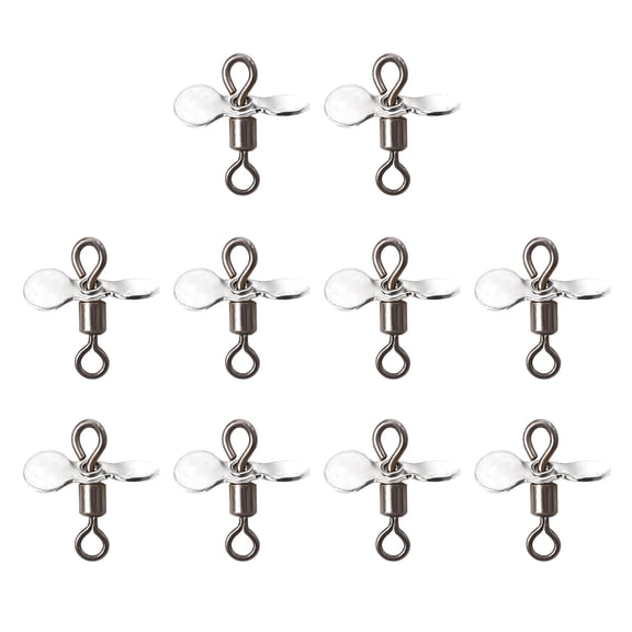 10Pcs Plug Casting Fly Propeller Spinnerbait Topwater Fishing Lures Stainless Spinnerbait Props Fishing Lures