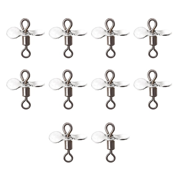 10Pcs Plug Casting Fly Propeller Spinnerbait Topwater Fishing Lures Stainless Spinnerbait Props Fishing Lures